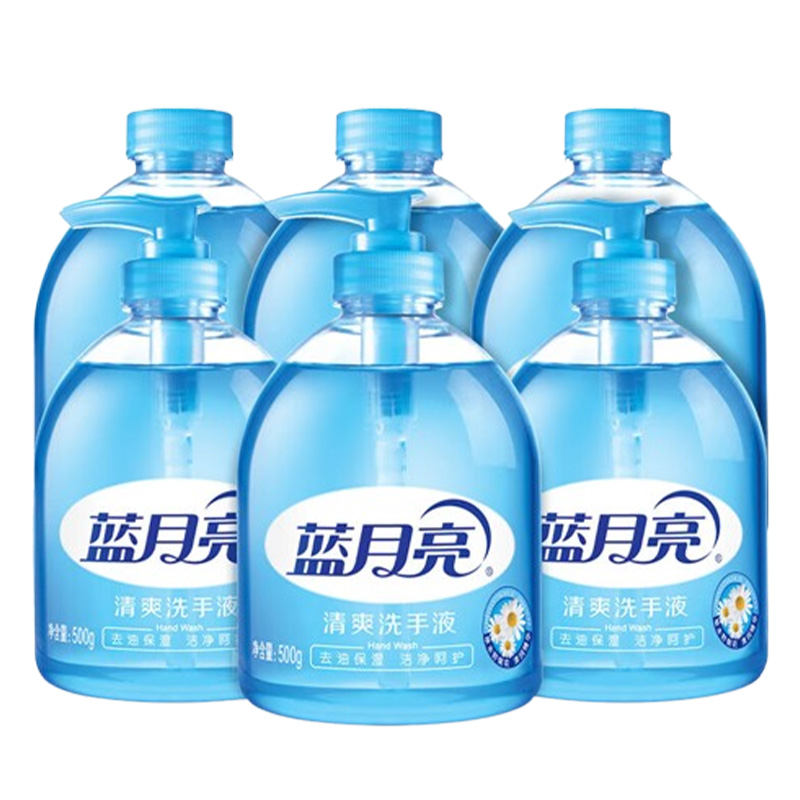 蓝月亮洗手液500g*6瓶泡沫浓郁野菊花80002386(包装随机)