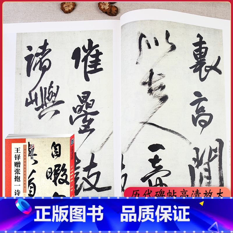 【正版】 王铎赠张抱一诗卷 行书毛笔字帖原帖+放大 16开碑帖放大对照本 附简体旁注 初学者成人书法速成临摹书法