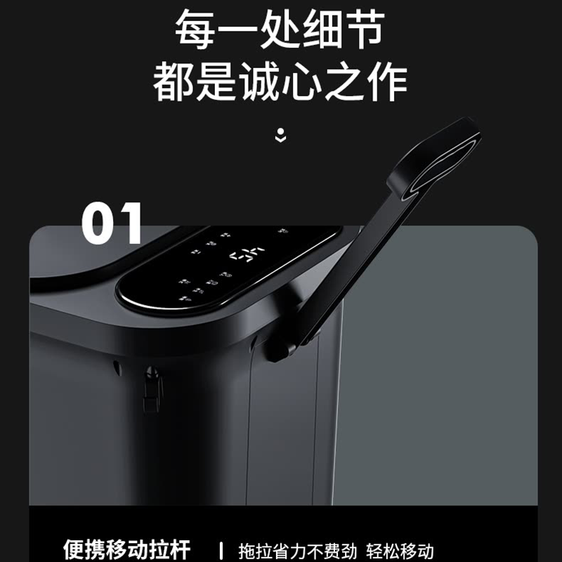 德国斐克诗(FLKS)泡脚桶足浴盆全自动按摩泡脚桶过小腿高深桶恒温加热家用电动洗脚盆漏电保护水电分离加热足浴盆高清大图
