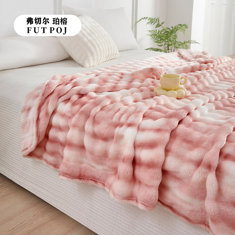 弗切尔珀榕 托斯卡纳兔毛绒炫彩毛毯高清大图