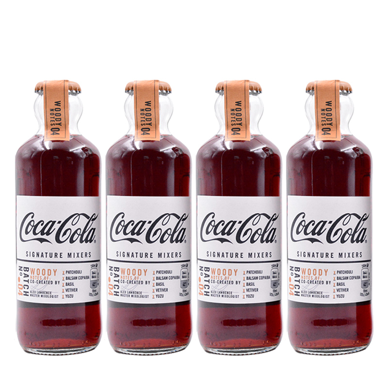 英国进口 复古版可口可乐 烟熏味 200ml*4瓶装 可直饮 可调酒 碳酸饮料