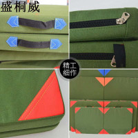 盛桐威体操垫仰卧起坐垫体能垫军绿色50*100*10CM高档海绵帆布