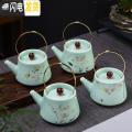 三维工匠复古茶壶随机陶瓷家用功夫茶具泡茶单壶手柄侧把壶粗陶日式提梁壶 随缘3个不同款茶壶_42