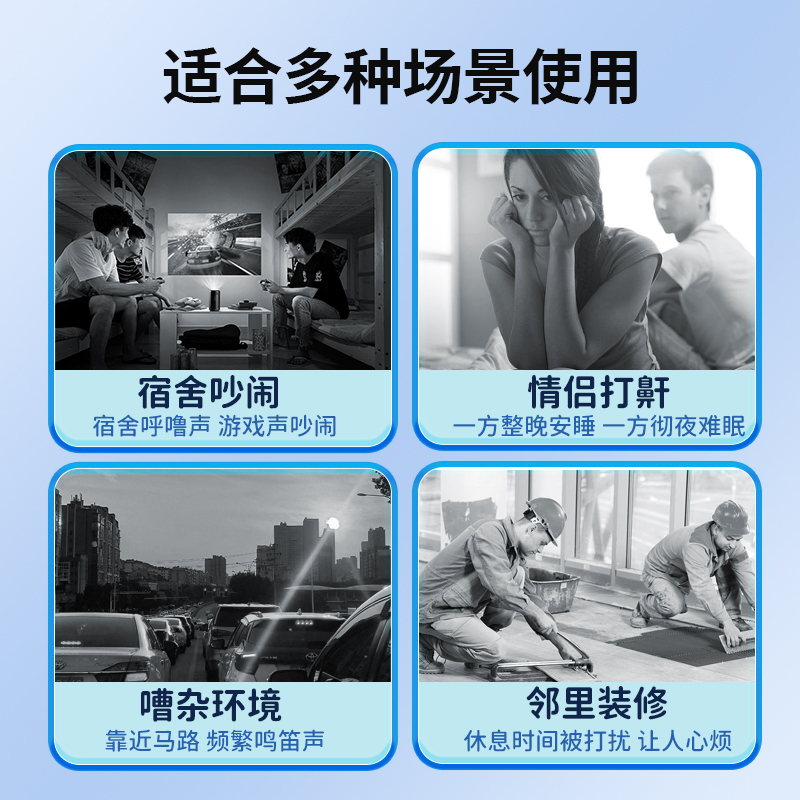 降噪睡眠耳塞小腰型10枚/盒 共2盒高清大图