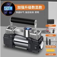 车载充气泵打气泵汽车用小型便携式轿车电动轮胎12V双缸高压气泵 真双60缸机械【纯铜机芯★可打10压】送_788
