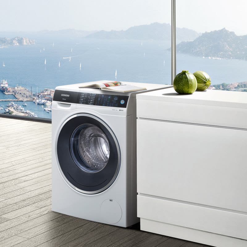 SIEMENS/西门子 WM14U560HW 10公斤 变频滚筒洗衣机 高温筒清洁 智能除渍 防过敏程序 家居互联图片