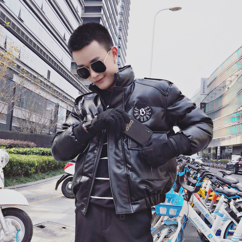 yuansu网红同款棉服男韩版潮流靓仔炸街百搭刺绣面包服发型师潮牌棉衣