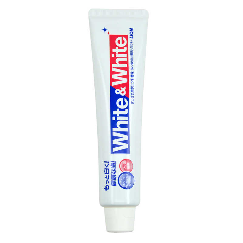 日本狮王White大白牙膏成人含氟亮白防蛀去渍牙垢薄荷味150g高清大图