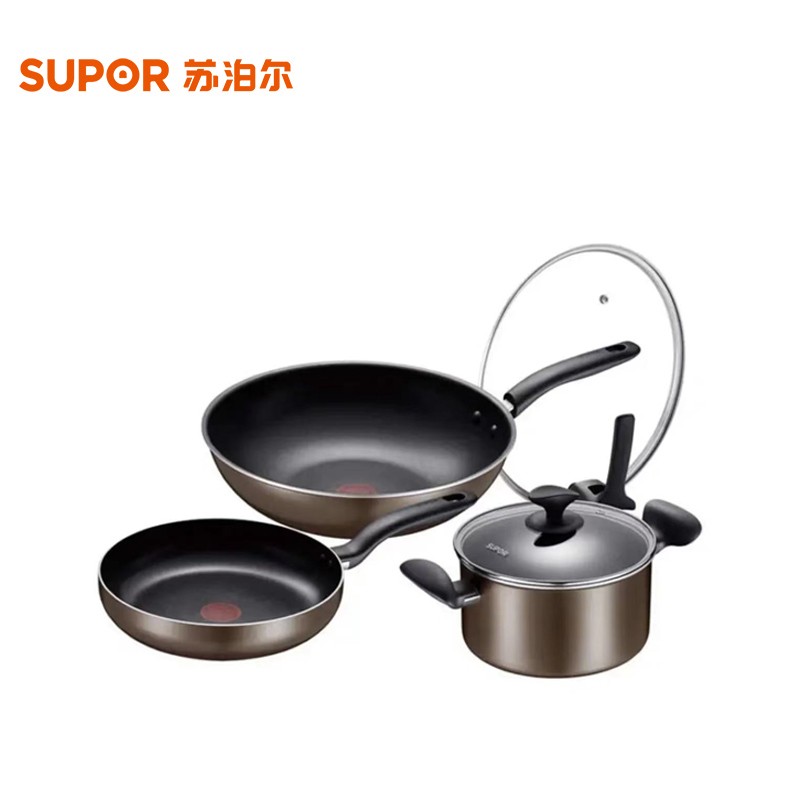 苏泊尔(SUPOR)火红点套装锅三件套(32cm炒锅+26cm煎锅+20cm汤锅) TP1942Q高清大图