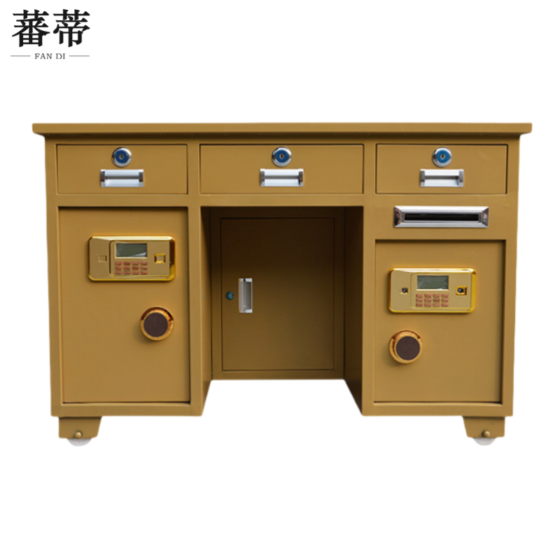 蕃蒂电子保险桌1.2米双柜张高清大图