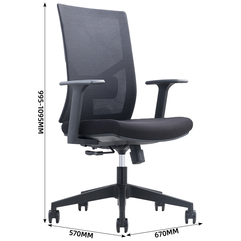 臻远 ZY-7450办公椅学习网椅职员椅电脑椅中背座椅转椅高清大图