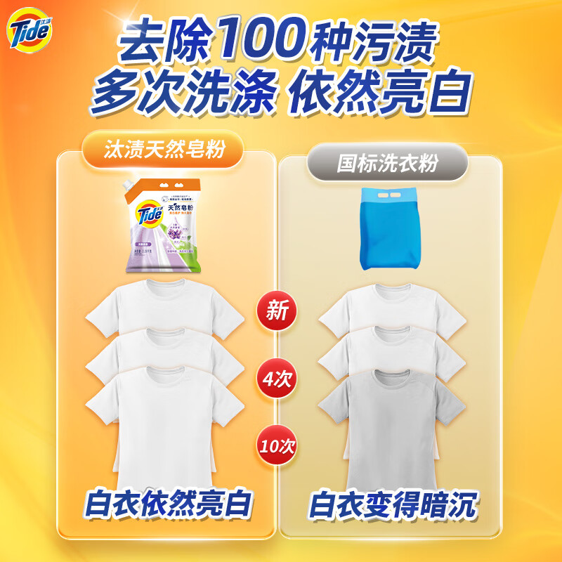 汰渍亮白柔护洗衣粉薰香4.52斤大袋批发皂粉持久留香深层去污家庭装高清大图