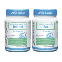 Life Space 益倍适新生儿益生菌粉60g【2瓶】适合1-6个月 膳食营养补充剂 【效期：2020.8】