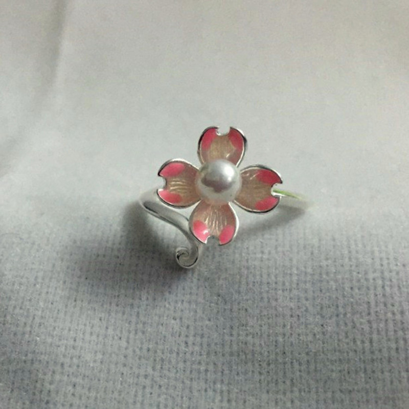 手工精工珐琅山茱萸戒指可节关节戒日韩个性简约潮人百搭饰品女士指环HFXYJ4574送女朋友七夕情人节礼物
