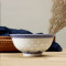 LICHEN 景德镇陶瓷饭碗青花玲珑釉中彩青花瓷器餐具 龙纹双飞5英寸碗10个装 微波炉适用