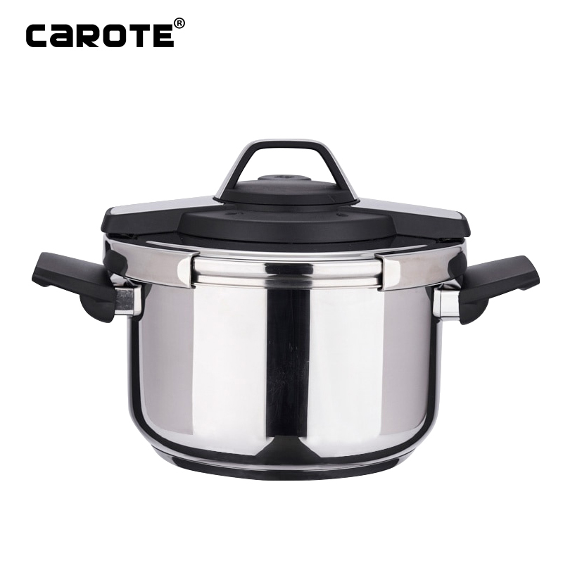 Carote 304不锈钢压力锅家用燃气电磁炉通用防爆高压锅5L