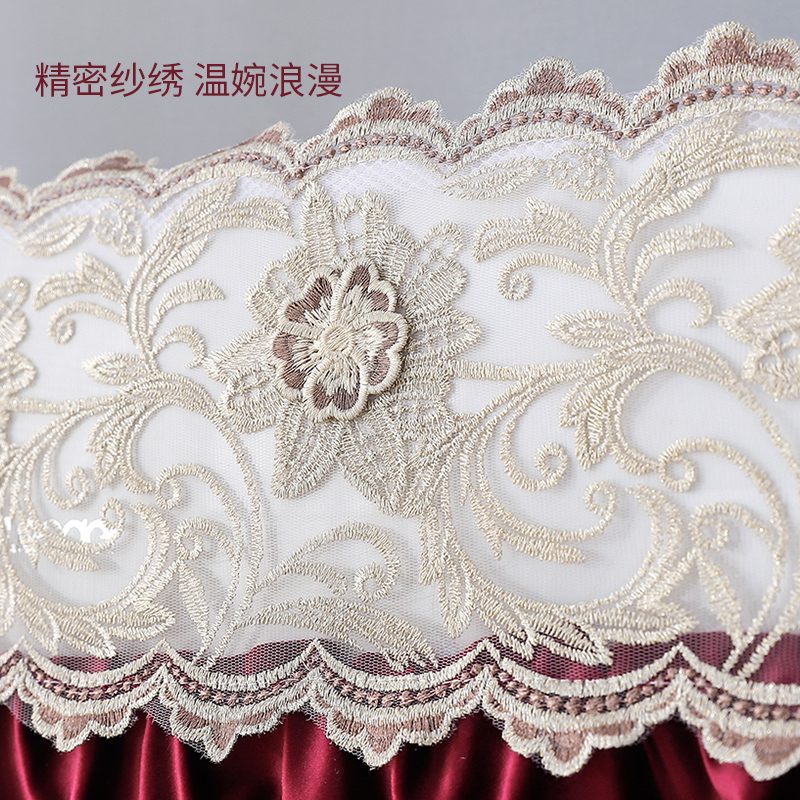 家柏饰(CORATED)欧式卧室蕾丝空调罩套挂式防尘罩开机不取防直吹吹风全包 茶色 挂式均码高清大图