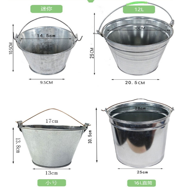 工霸(GONGBA)加厚白铁桶铁皮水桶 12L(1个装)高清大图