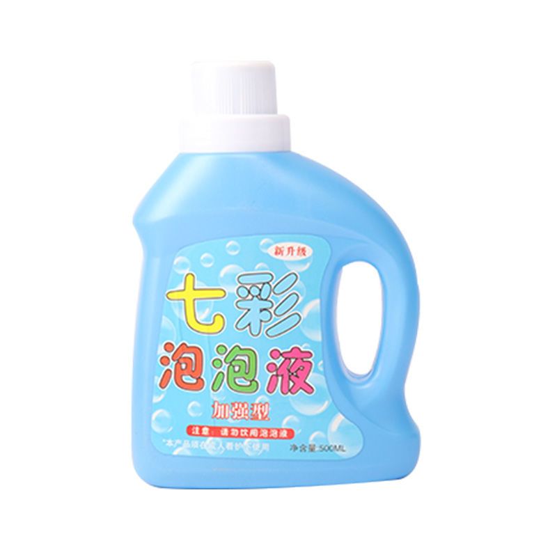 儿童吹泡泡水补充液安全无毒泡泡水棒玩具泡液浓缩液补充装七彩液 1个装加强型颜色随机发500ml 瓶装颜色随机