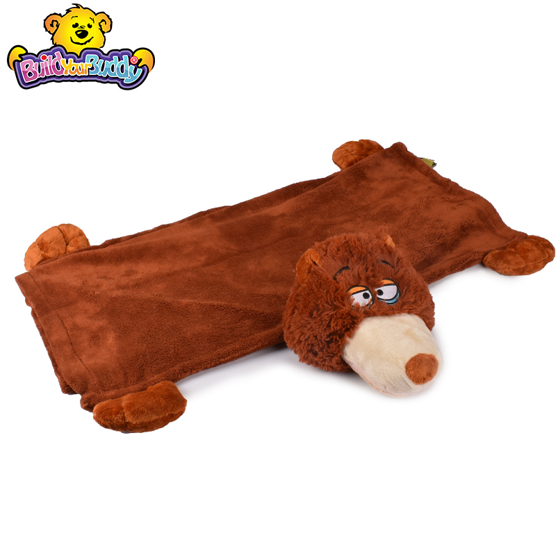 高档珊瑚绒棕熊手偶毯 Plush Blankets and Hand Puppets PP袋 手偶玩具毛毯