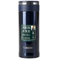 象印(ZOJIRUSHI)保温杯 340ml不锈钢真空办公水杯子带茶隔 SM-JTE34-AD 深蓝色