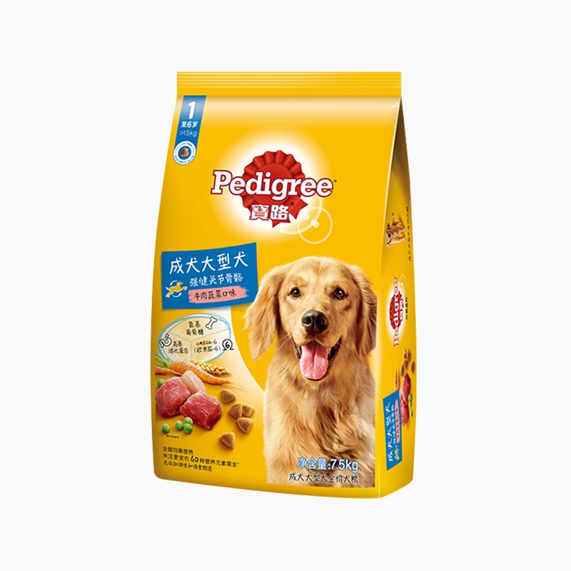 宝路 成犬大型犬全价犬粮牛肉蔬菜口味 7.5KG