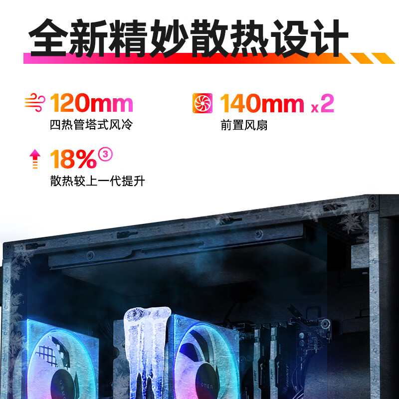 惠普(HP)暗影精灵10 GT16-012rcn 游戏台式机主机 畅玩黑神话 酷睿14代i5F 4060ti 8G独显 16GDDR5 1T 500W竞技版高清大图