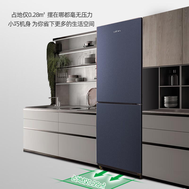 新飞(Frestec)185升冰箱双开门小型家用租房宿舍办公室小冰箱迷你大容量简约两门冰箱 BCD-185KT