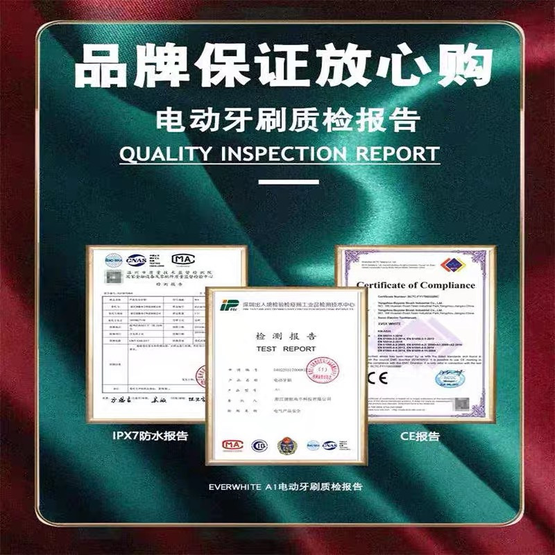worms电动牙刷男女成人家用充电式软毛全自动牙刷防水声波牙刷 陶瓷白 一档位电池款配(2刷头+5号干电池)