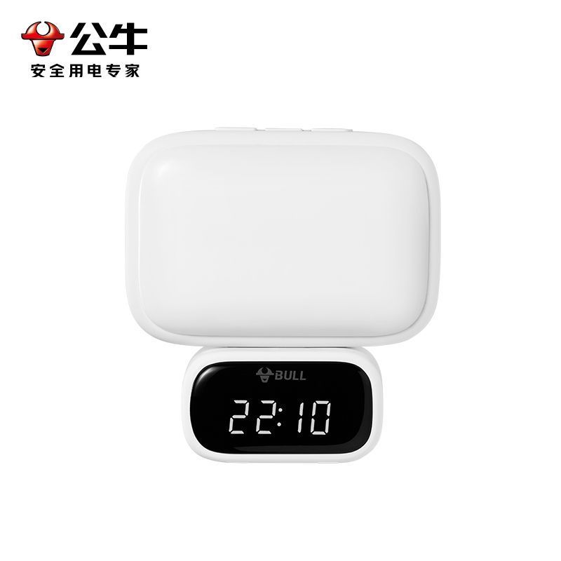 公牛(bull)MC-A001B-CD插电时钟款1W小夜灯带时钟柔光卧室母婴氛围床头壁灯防蓝光起夜led床头灯