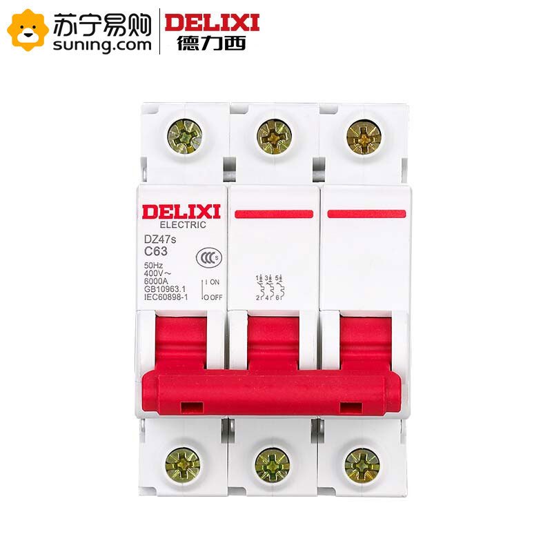 德力西(DELIXI) 3P空开(DZ47S 3P C 63A)