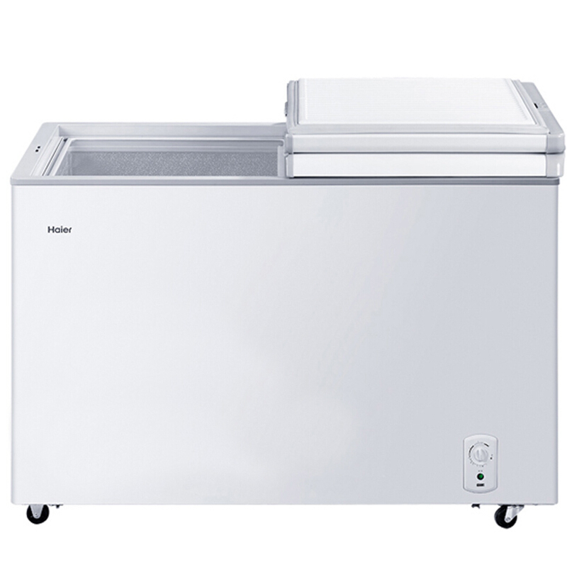 海尔(Haier) 221升冷柜 蝶形 侧掀 单箱变温冰柜 家用商用二合一 卧式冰箱 BC/BD-221SEA