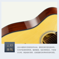 莫森(MOSEN)DC41云杉民谣初学者小木吉他入门吉它jita升级款原木色缺角41英寸