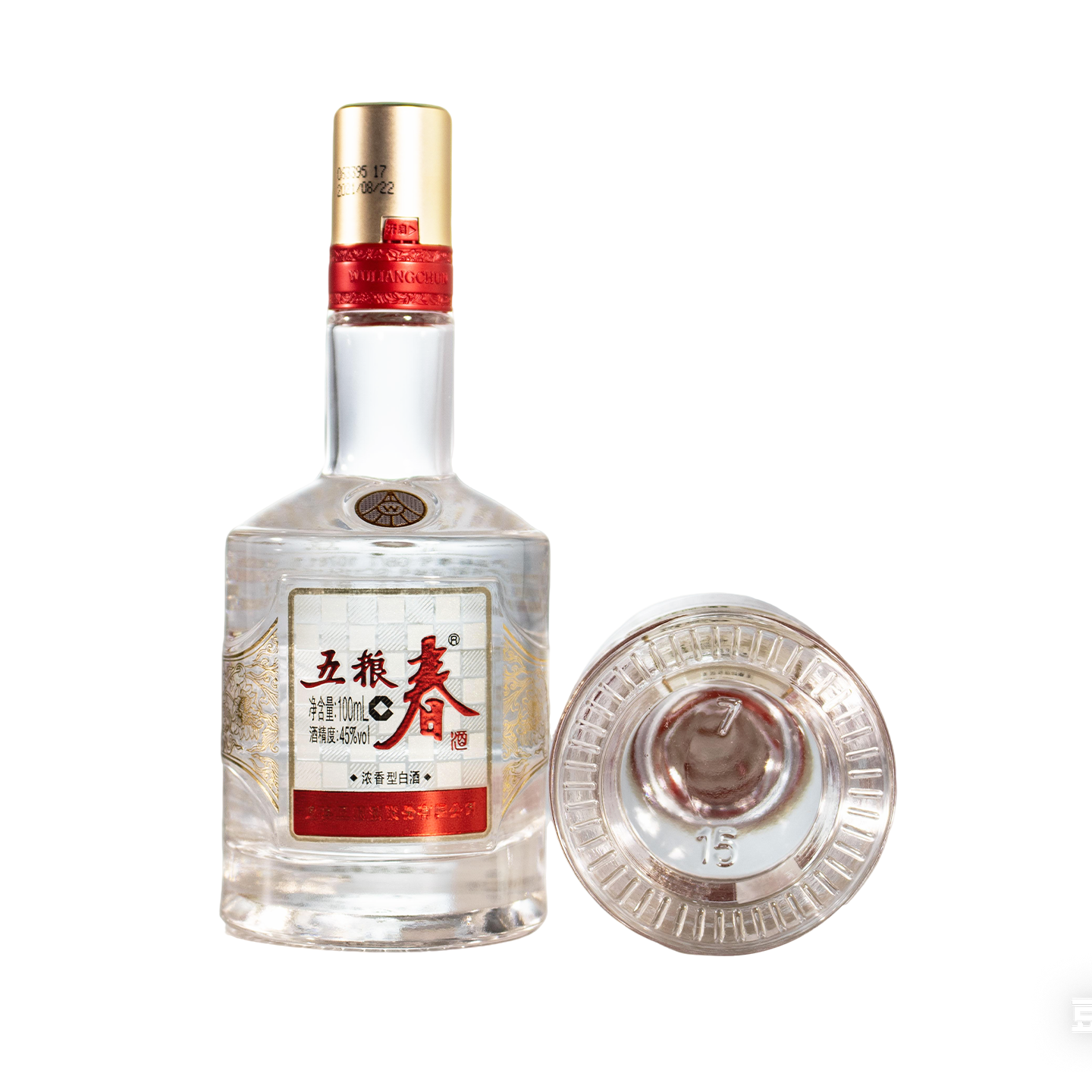 五粮液 五粮春45度100ml*5 光瓶小酒版 浓香型白酒高清大图