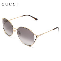 Gucci/古驰太阳镜2020新款女士防紫外线眼镜圆形大框墨镜GG0650SK-002-59