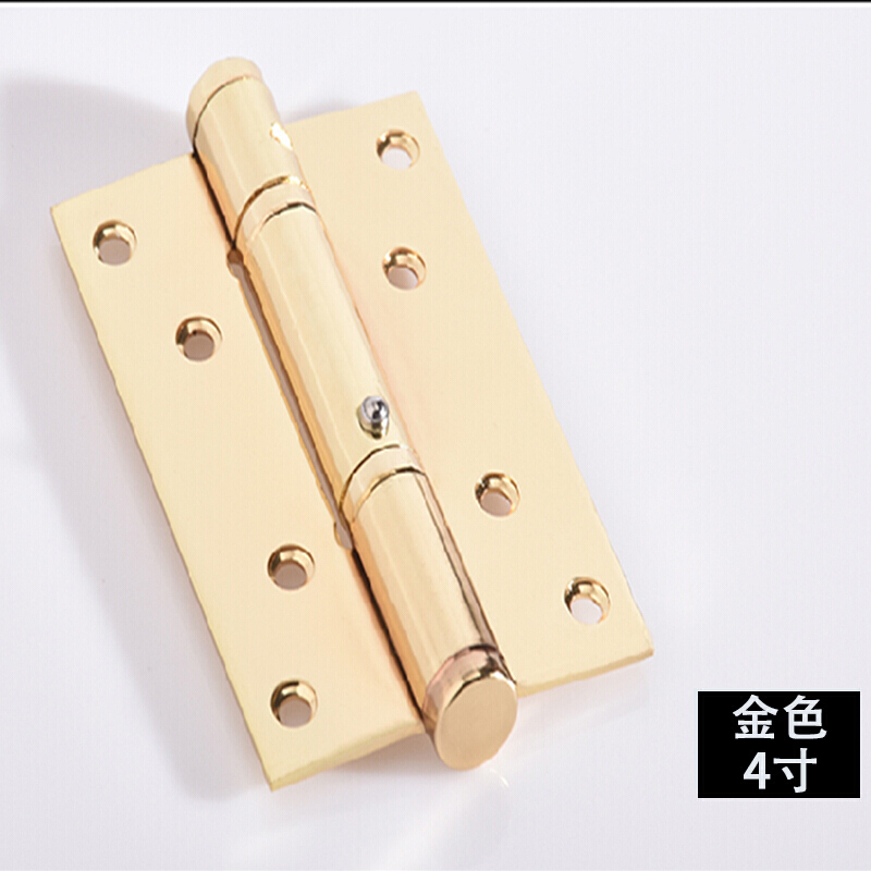 自闭合页隐形合页液压弹簧缓冲自动关闭器铰链不锈钢合叶 4寸不锈钢亮金(一个的价格) 默认尺寸