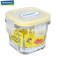三光云彩(GLASSLOCK)钢化玻璃保鲜盒4件套装韩国进口婴儿辅食盒120ml*4加厚耐摔宝宝碗密封防漏迷你食品储存盒
