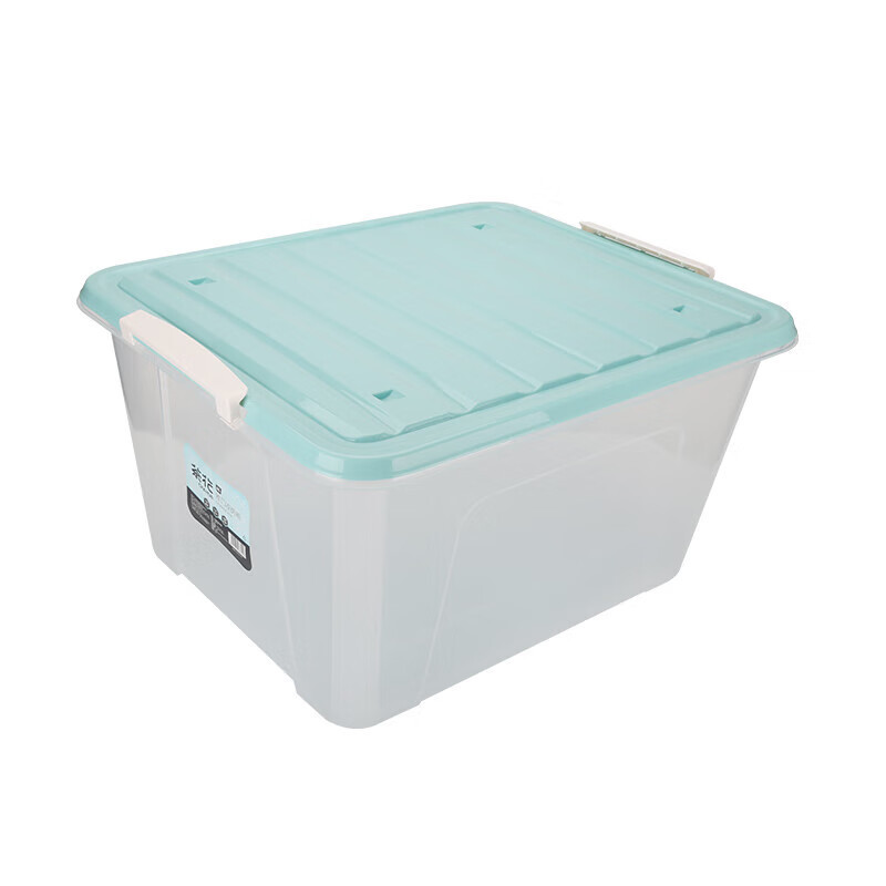 茶花 雅巧收纳箱 B28002 马卡龙蓝 86L 1个 整理箱 储物箱收纳盒置物箱收纳箱