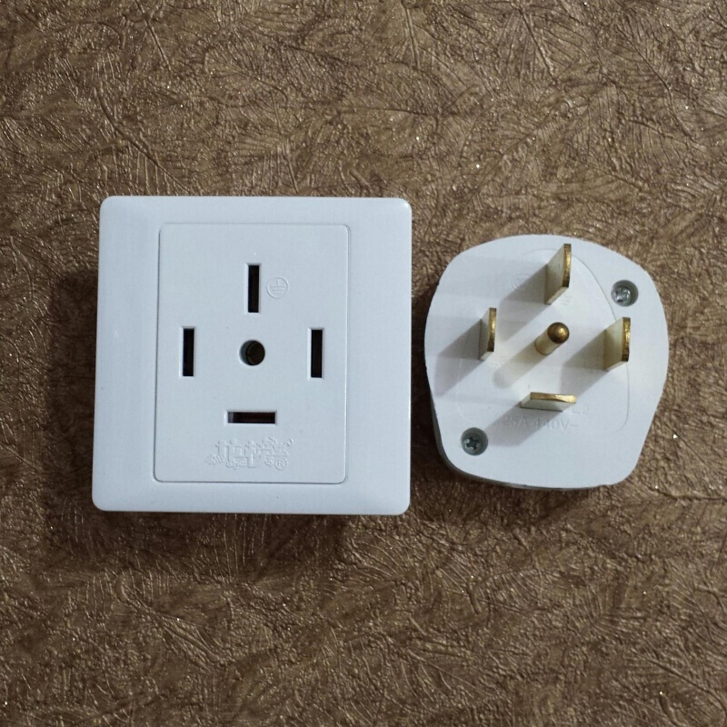 三相五线25a插座插头380v电源大功率五孔五芯插头86面板