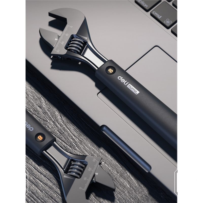 得力工具活动扳手大开口家用活扳手多功能活口板子卫浴小扳手工具