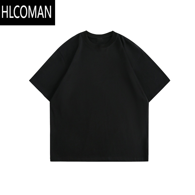 HLCOMANlemanism纯色300g冰感索o娜短袖T恤男宽松半袖打底情侣体恤