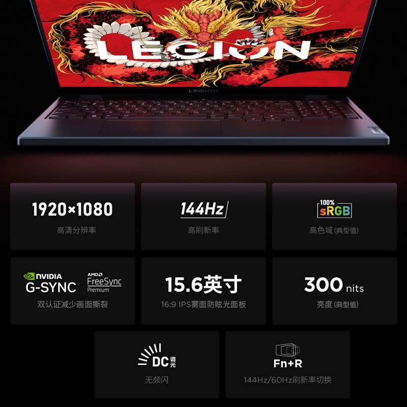 联想(Lenovo)拯救者R7000 15.6英寸电竞游戏本笔记本电脑(R7 8745H 16G 512G RTX4050 FHD 144Hz100%sRGB)钛晶灰图片