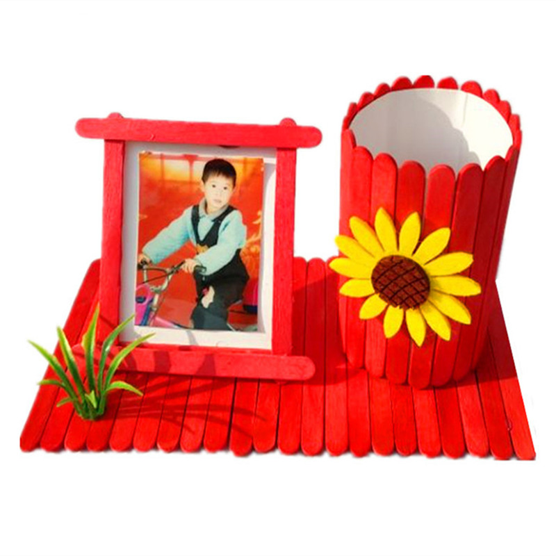 雪糕棒儿童diy手工制作笔筒创意粘贴类 生日礼物幼儿园益智材料包