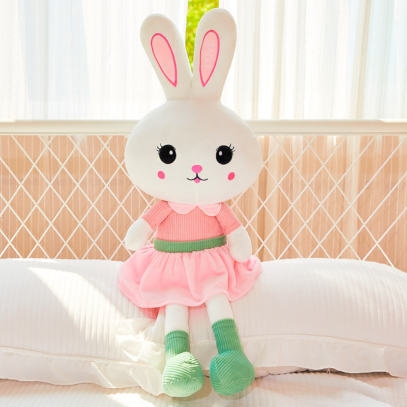 子毛绒公仔女生儿童玩偶女孩生日礼物小白兔公主布娃娃