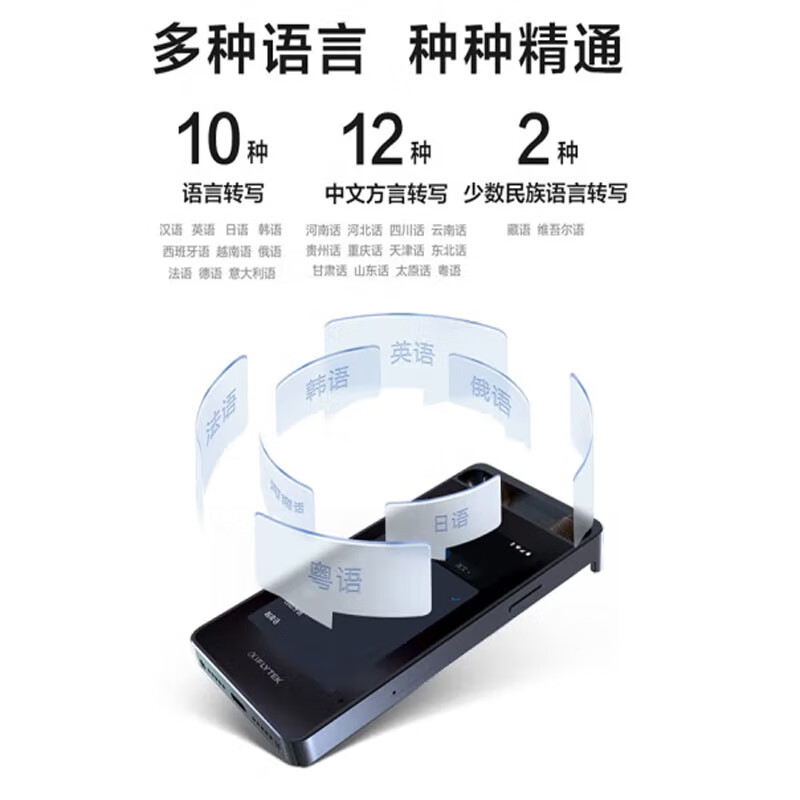 科大讯飞SR502T星火版智能录音笔 降噪转写翻译32G独立触摸屏 录音实时转文字中英文边录边翻译高清大图