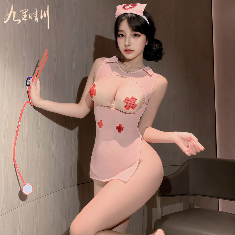 九里晴川内衣性感聚拢制服套装蕾丝睡裙透视镂空cos成人用品 TZ059 均码高清大图