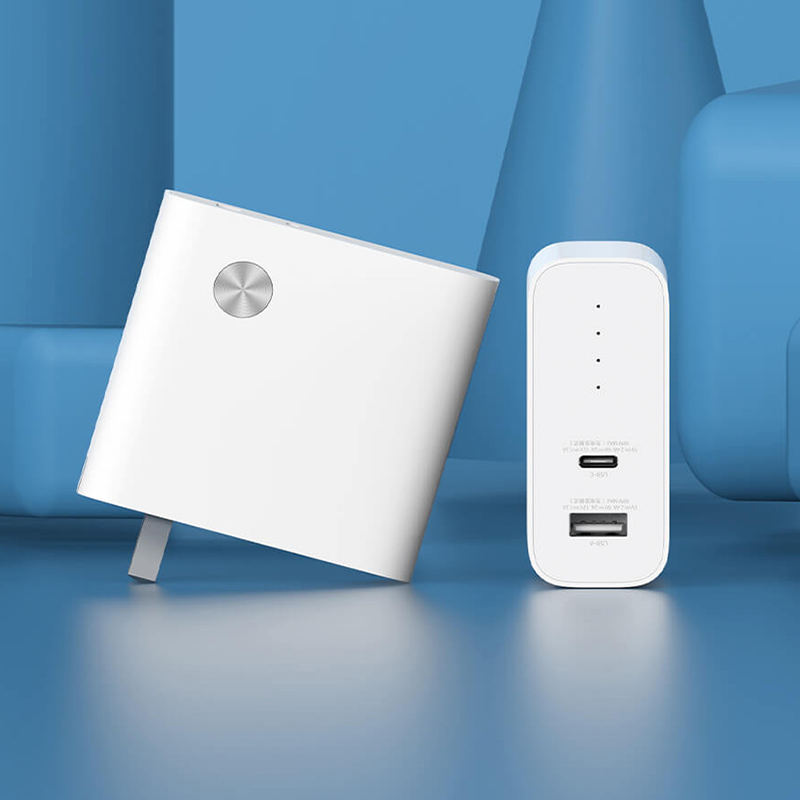 小米50w二合一充电宝自带插头快充多功能充电器1a1c迷你便携式超快充