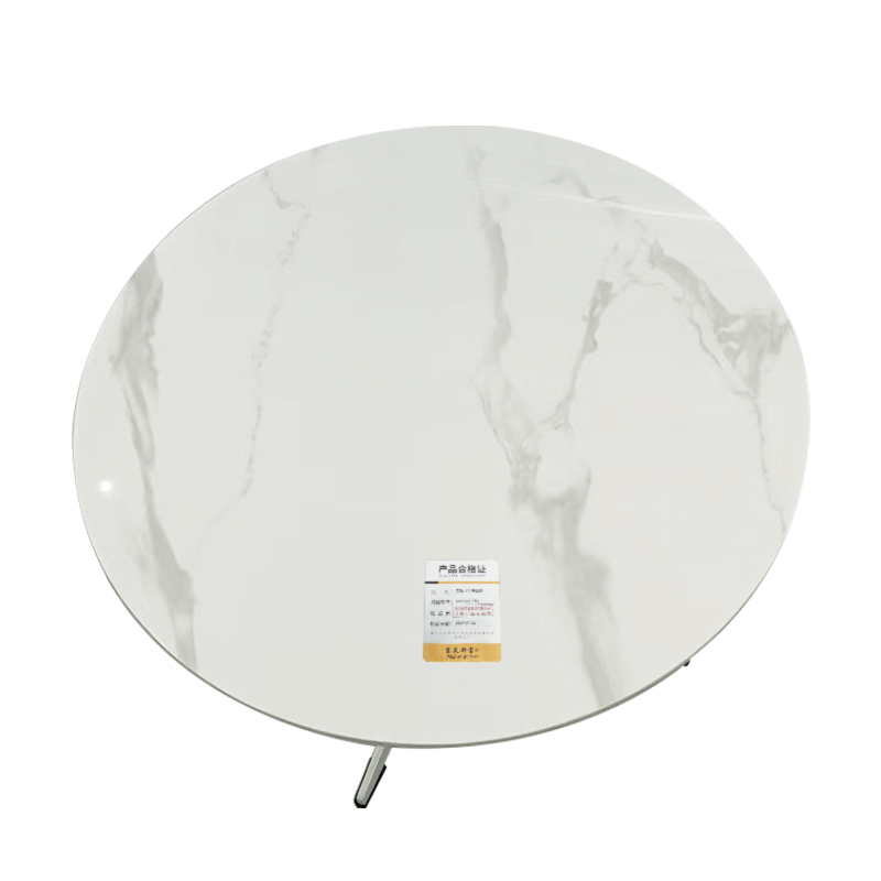 富莱斯宝 岩板可升降圆桌会客桌茶几简约边桌 600*600*750 /张高清大图