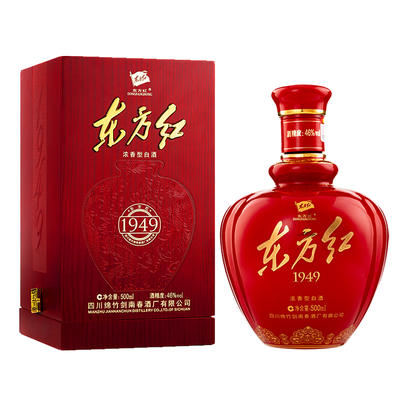 [酒厂自营]剑南春 东方红1949 46度500mL 浓香型白酒