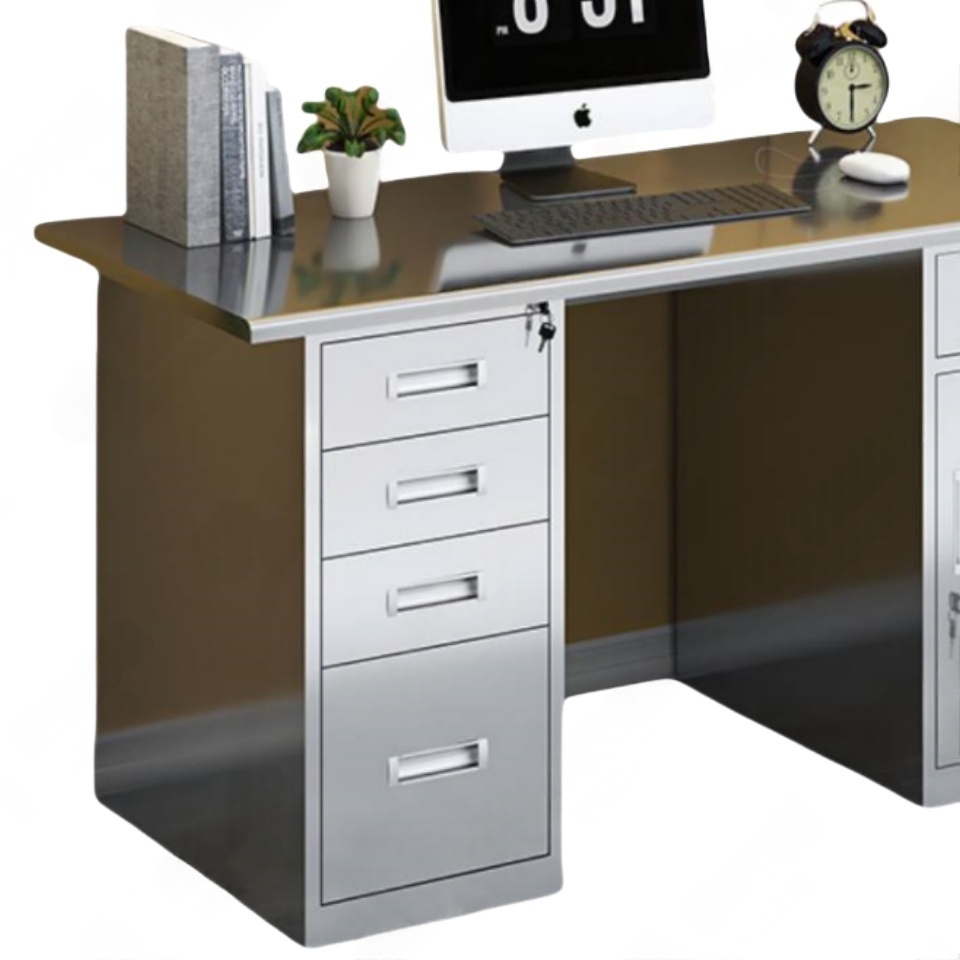 鑫龙都不锈钢办公桌1.2米高清大图